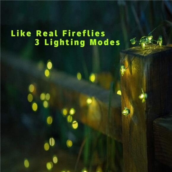 Solar Firefly Lights, 30 LED Solar Fireflies Lightning Bugs Fairy String - Picture 5 of 7